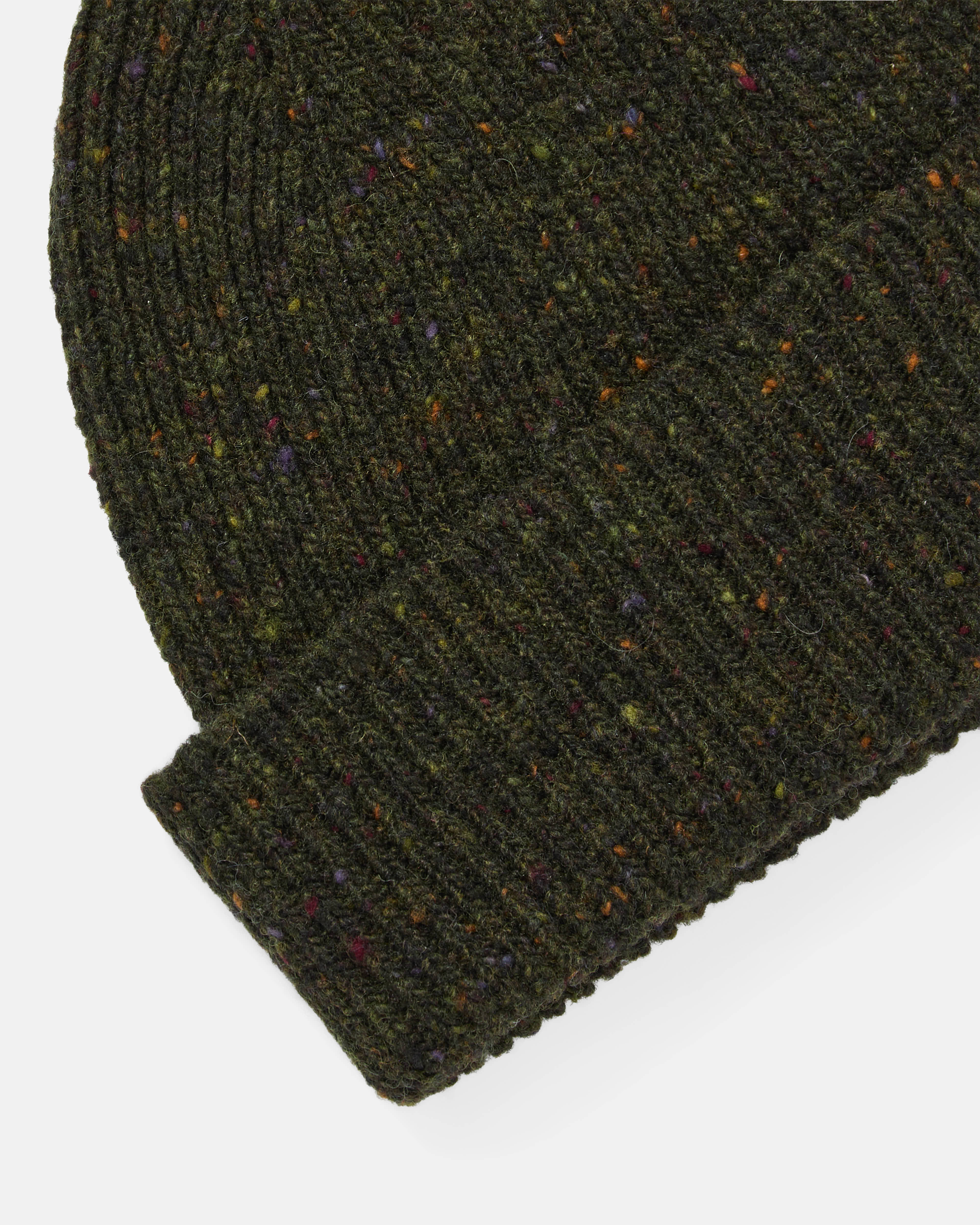 Mackie Shin Donegal Wool Beanie Hat Olive