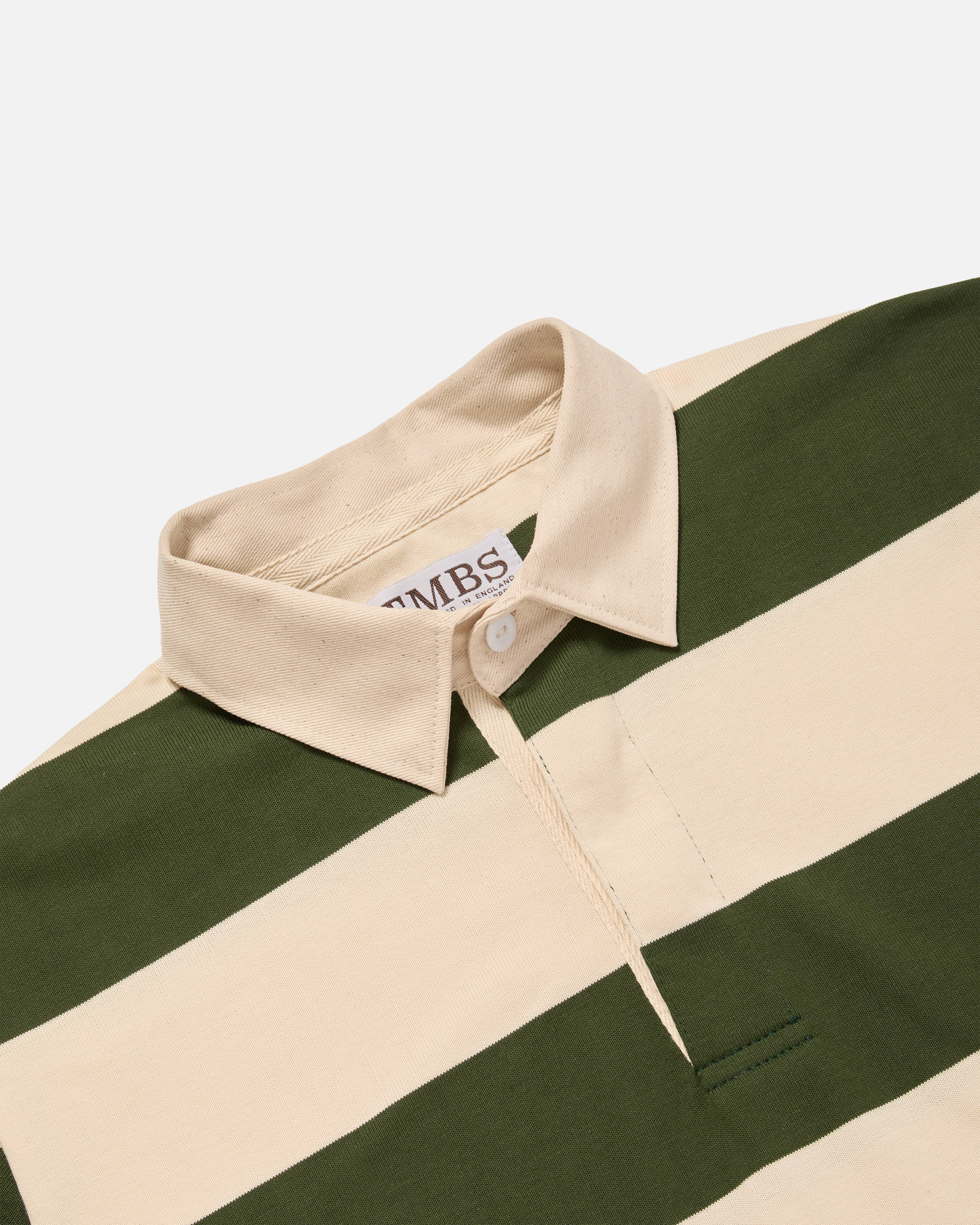 TMBS Cotton Jersey Rugby Green Ecru
