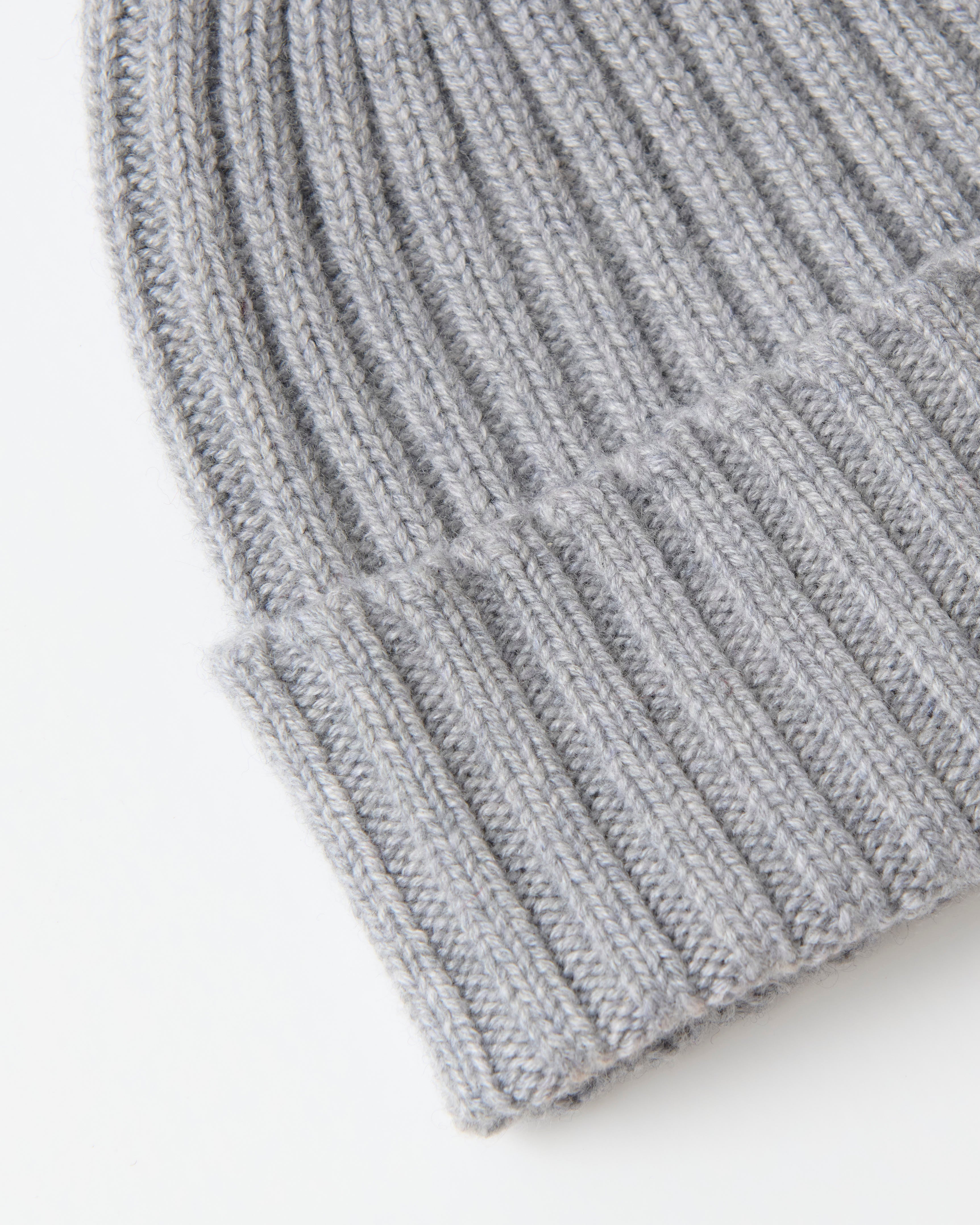 Mackie Cairn Cashmere Beanie Hat Grey