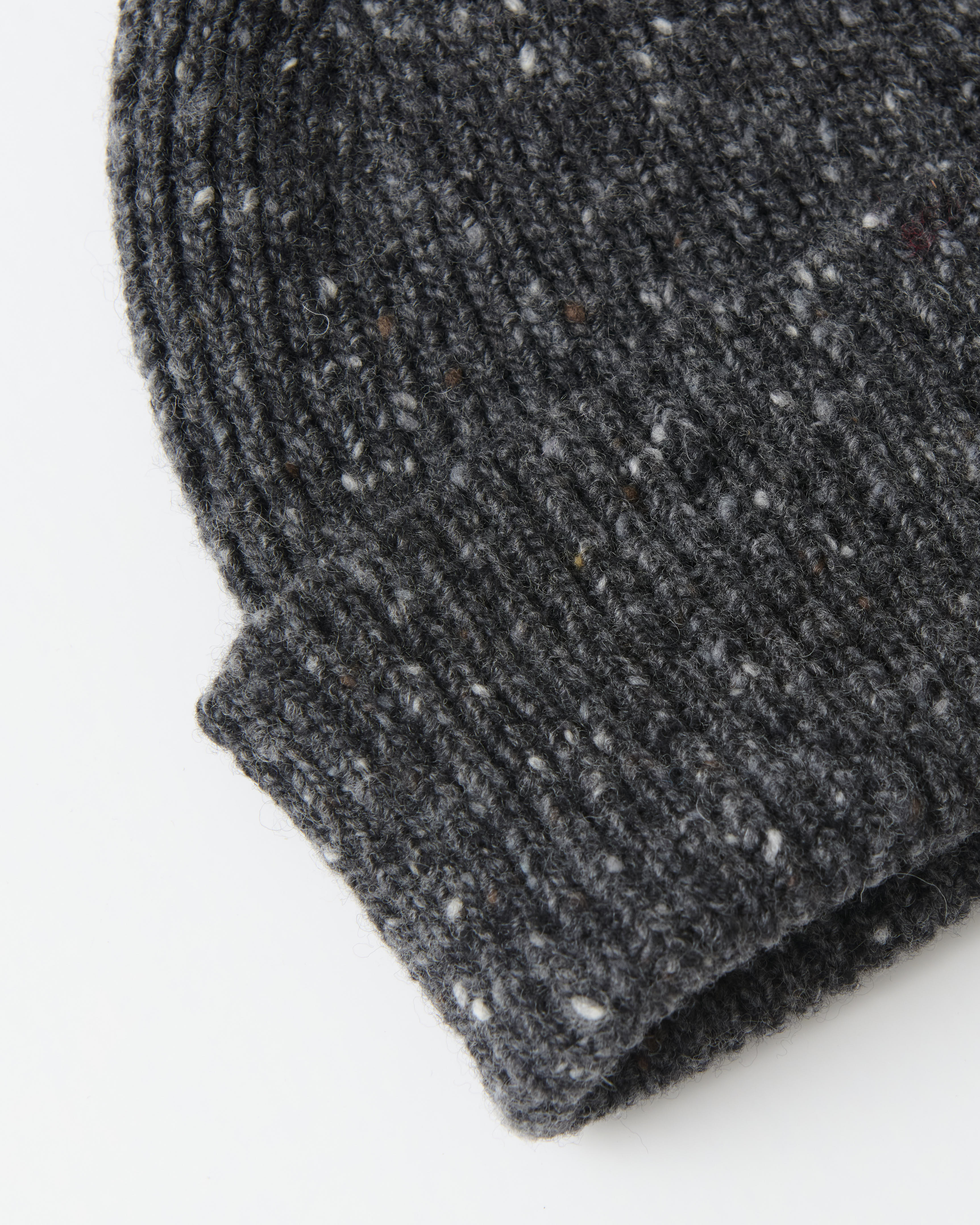 Mackie Shin Donegal Wool Beanie Hat Charcoal