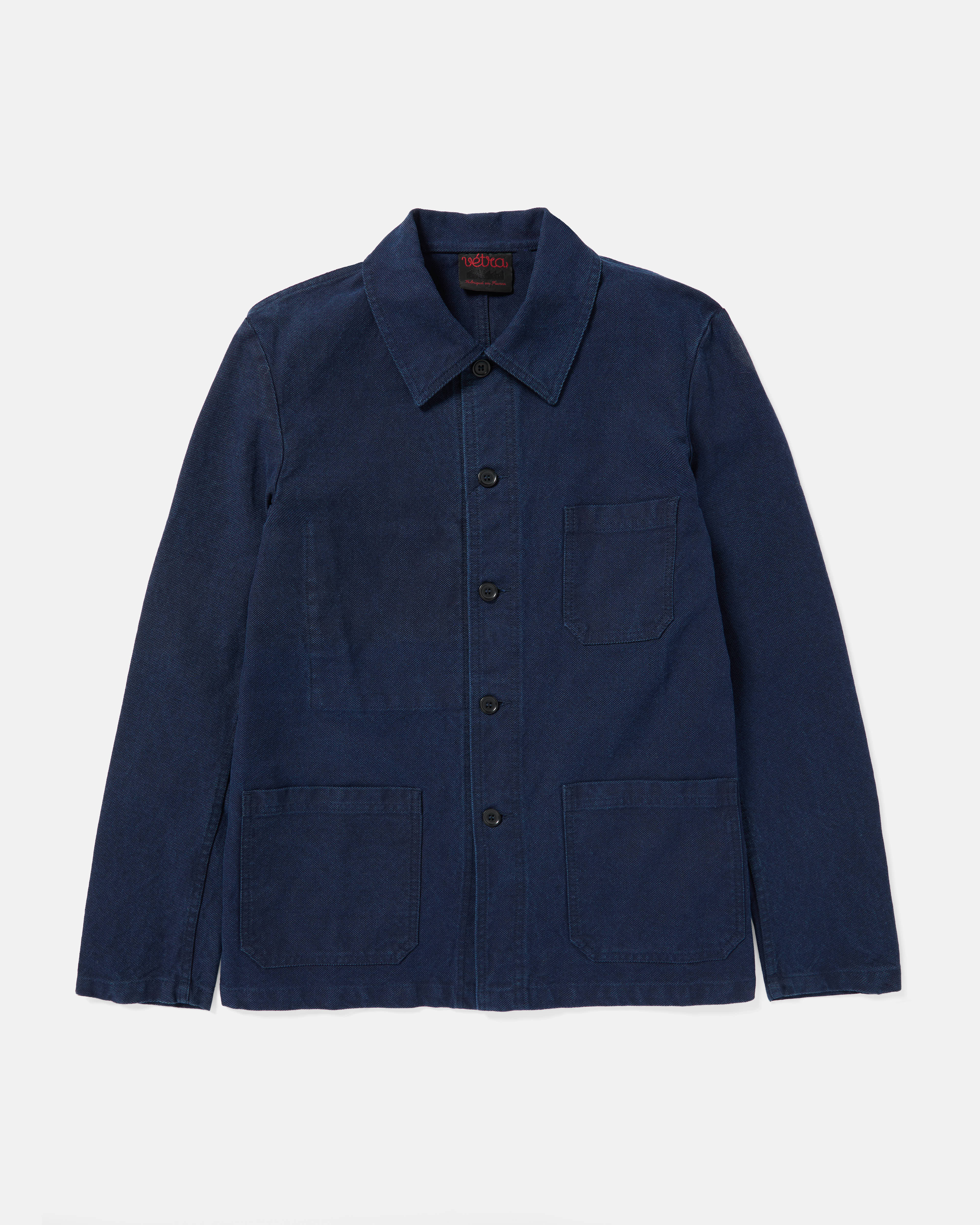 Vetra Heavy Duck Canvas Workwear Jacket Indigo front view