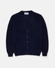 Harley of Scotland Brushed Shetland Cardigan Navy