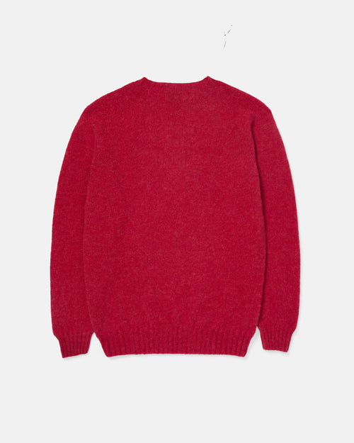 Harley of Scotland Brushed Shetland Crew Neck Jumper Damask