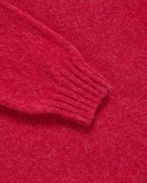 Harley of Scotland Brushed Shetland Crew Neck Jumper Damask