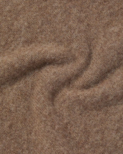 Harley of Scotland Brushed Shetland Crew Neck Jumper Tundra