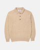 Harley of Scotland Brushed Shetland Polo Collar Jumper Calico