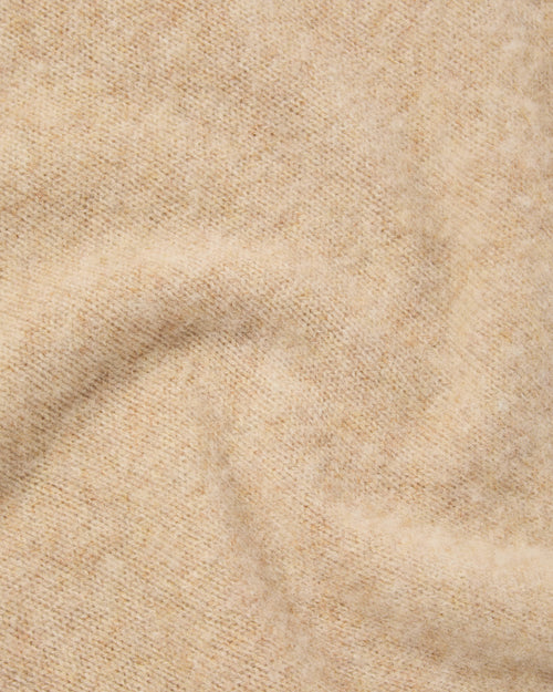 Harley of Scotland Brushed Shetland Polo Collar Jumper Calico