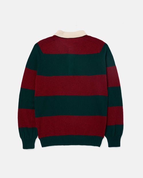Harley of Scotland Superfine Lambswool Rugby Red Green