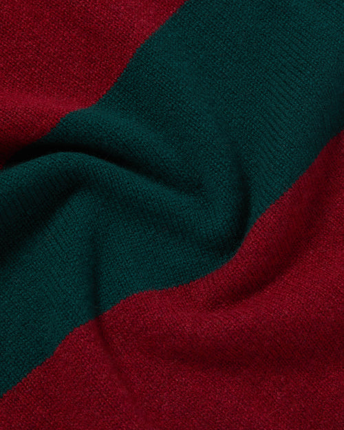 Harley of Scotland Superfine Lambswool Rugby Red Green