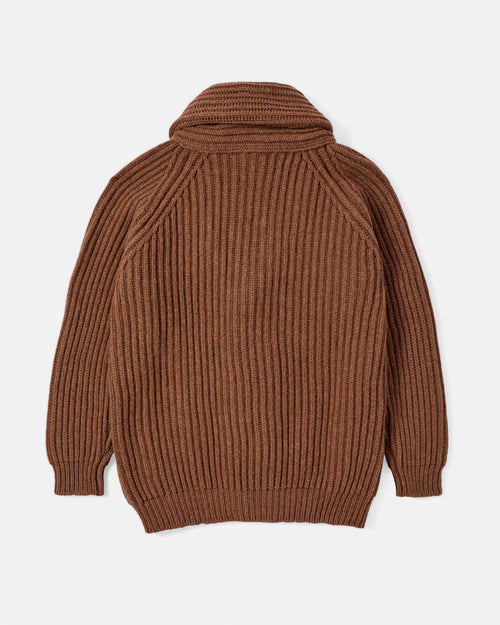 Scott & Charters Lambswool Shawl Collar Cardigan Camel