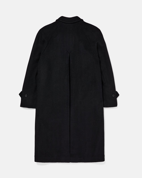 Chrysalis Fox Flannel Herringbone Kensington Overcoat Navy