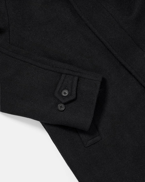 Chrysalis Fox Flannel Herringbone Kensington Overcoat Navy
