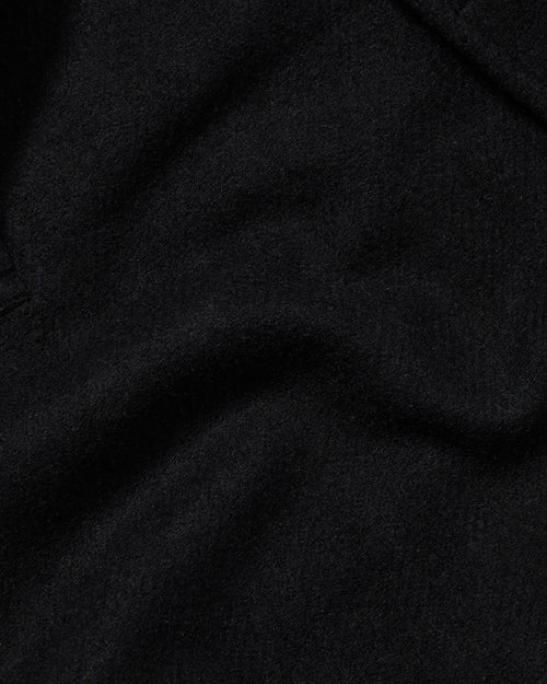Chrysalis Fox Flannel Herringbone Kensington Overcoat Navy