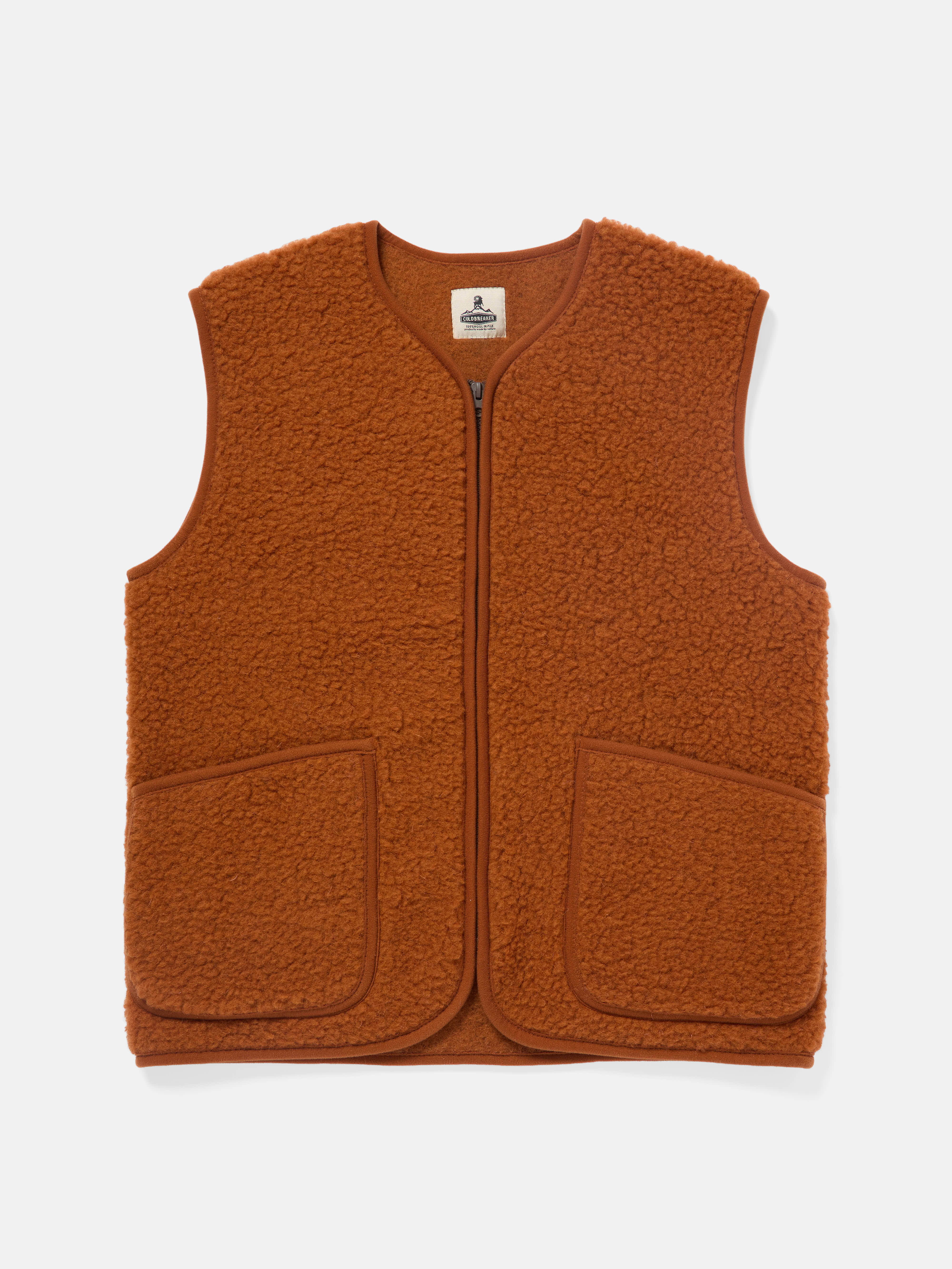 Coldbreaker Pocket Vest in Fox, front view