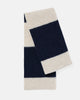 Mackie Rona Brushed Wool Scarf Navy w. Ecru