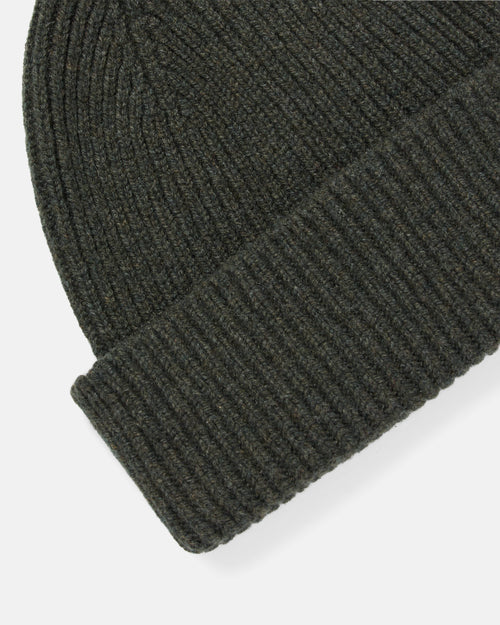 Mackie Clyde Lambswool Beanie Hat Seaweed