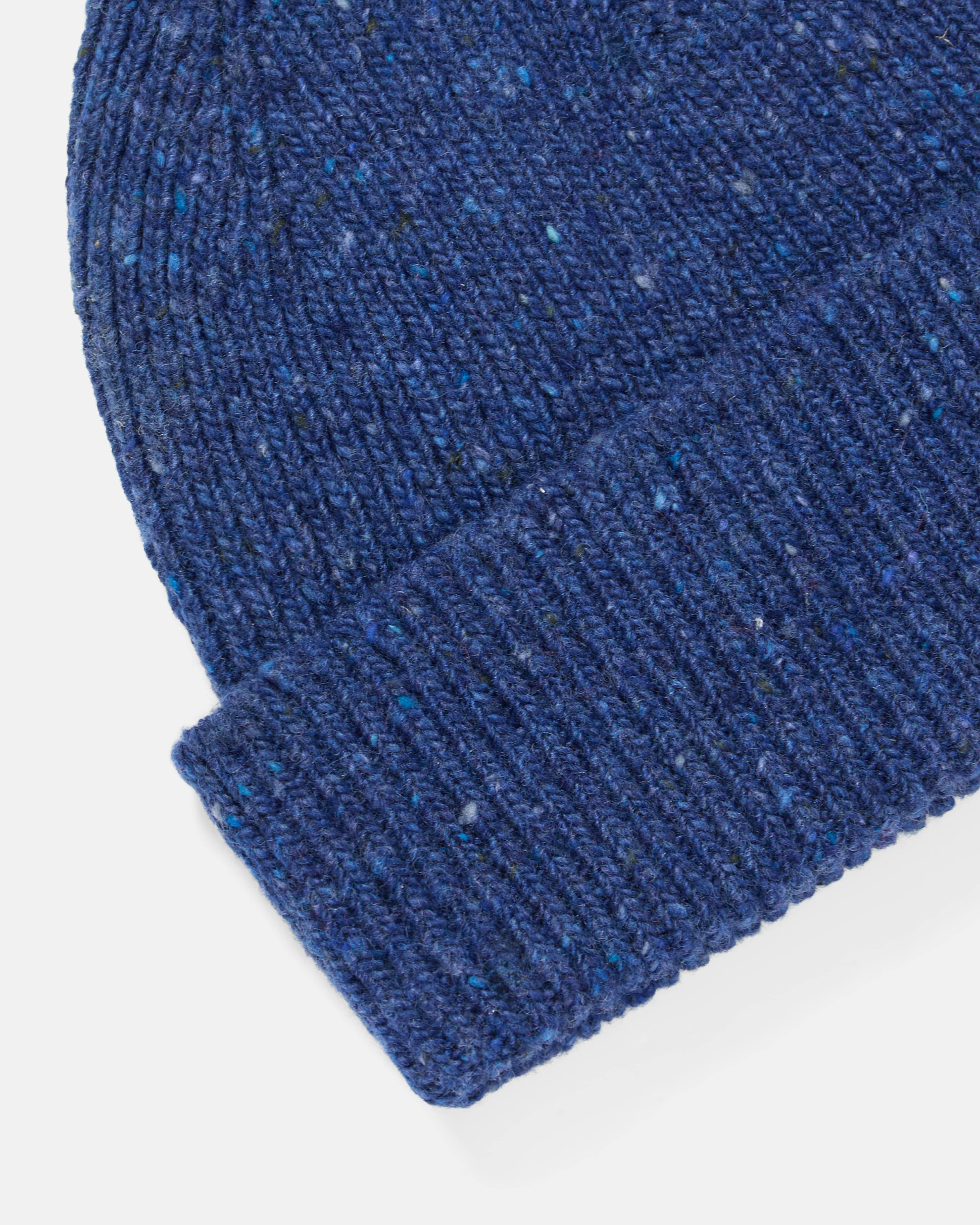 Mackie Shin Donegal Wool Beanie Hat Blue