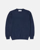 Harley of Scotland Superfine Lambswool Crew Neck Jumper Navy