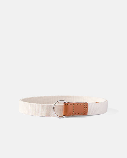 Beorma 25 MM Webbing Belt with Small Double Ring Natural