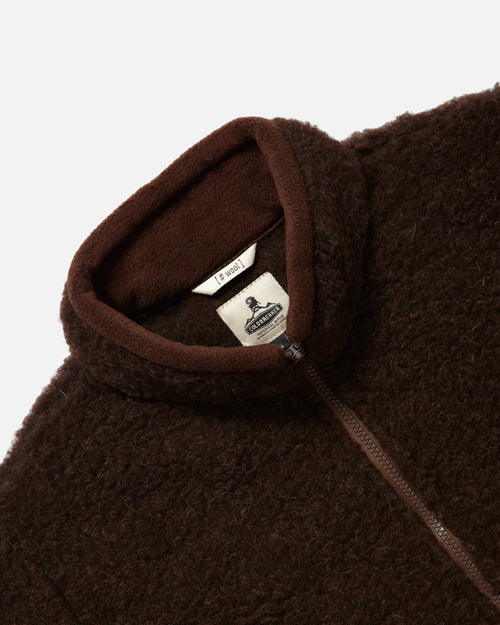 Coldbreaker Walker Jacket Wool Sweatshirt Dark Brown