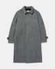 Chrysalis Grey Herringbone Tweed Kensington Overcoat
