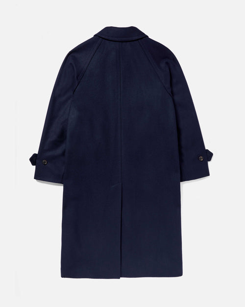 Chrysalis Navy Melton Wool Knightsbridge Overcoat