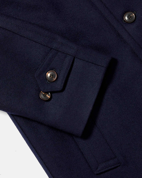 Chrysalis Navy Melton Wool Knightsbridge Overcoat