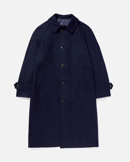 Chrysalis Navy Melton Wool Knightsbridge Overcoat