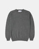 Harley of Scotland Superfine Lambswool Crew Neck Jumper Mid Grey