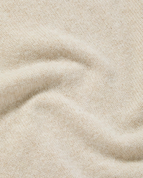 Harley of Scotland Superfine Lambswool Polo Jumper Oatmeal