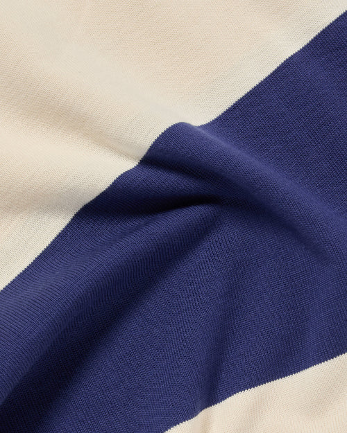 TMBS Cotton Jersey Rugby Blue Ecru