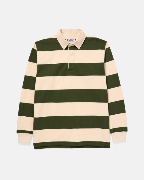 TMBS Cotton Jersey Rugby Green Ecru