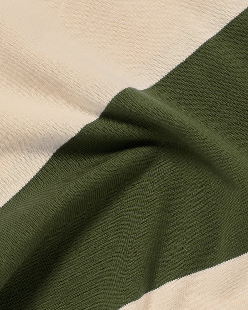TMBS Cotton Jersey Rugby Green Ecru