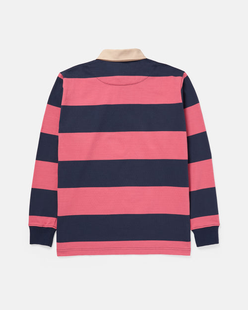 TMBS Cotton Jersey Rugby Pink Navy
