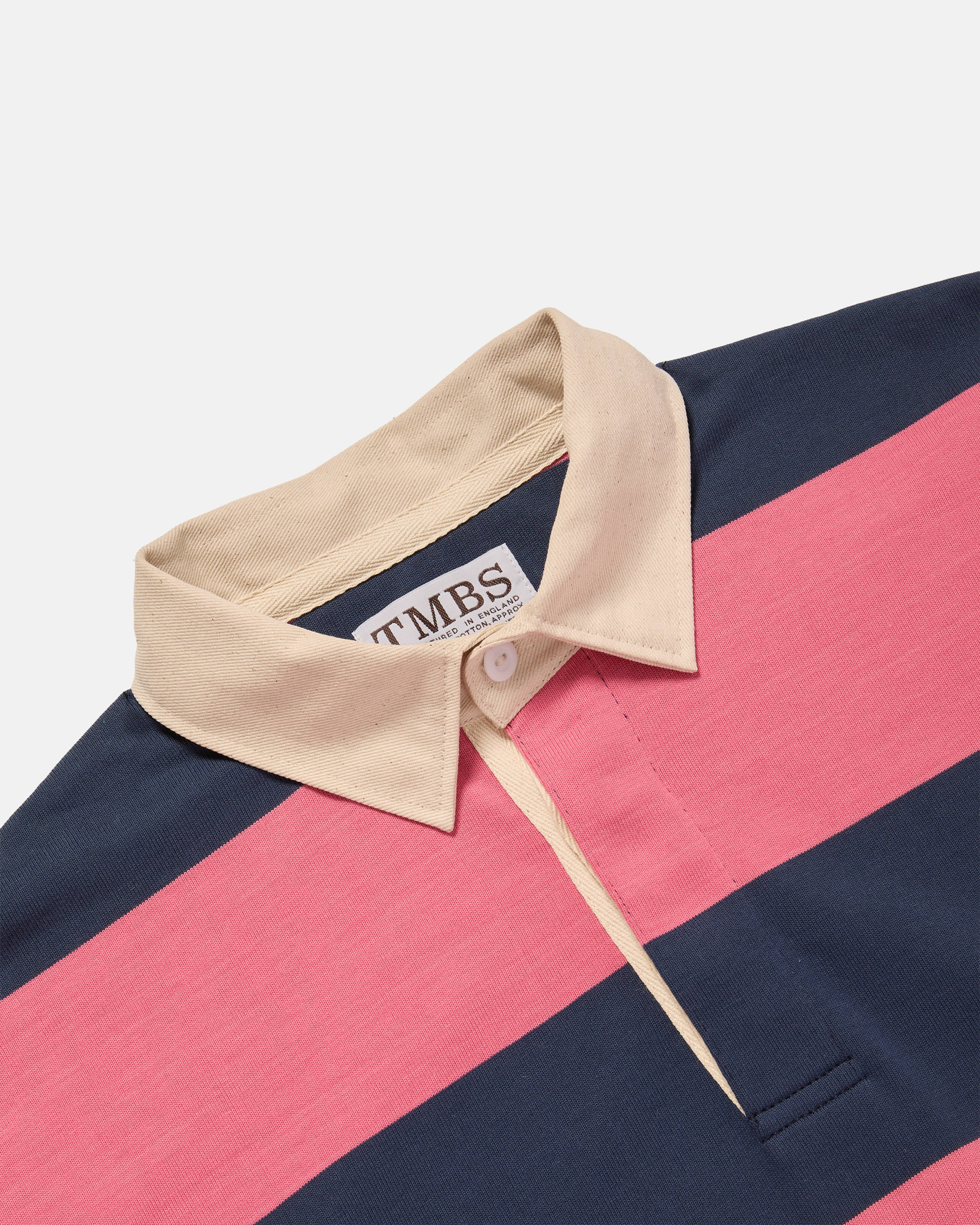 TMBS Cotton Jersey Rugby Pink Navy
