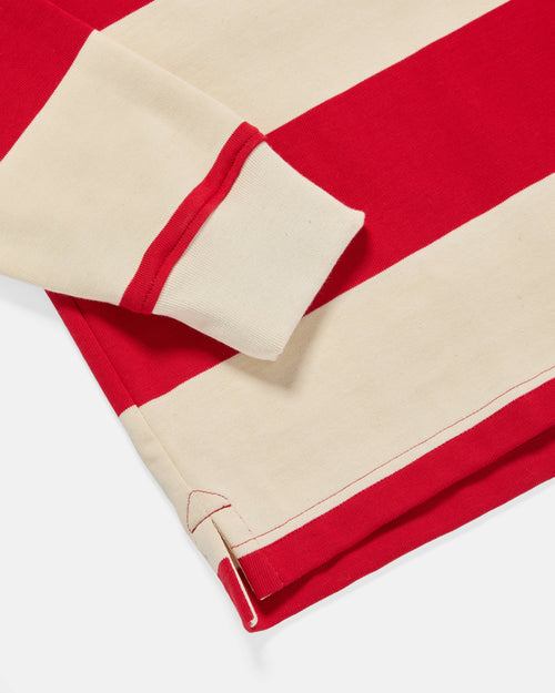 TMBS Cotton Jersey Rugby Red Ecru