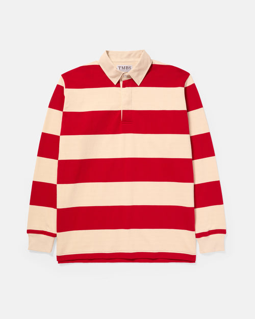 TMBS Cotton Jersey Rugby Red Ecru