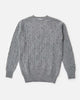 Harley of Scotland Brushed Wool Cable Knit Jumper Mid Grey