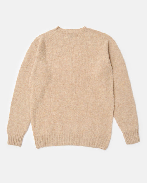 Harley of Scotland Brushed Wool Crew Neck Jumper Calico