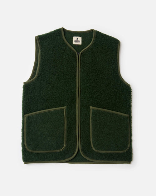 Coldbreaker Pepitco Wool Gilet Dark Green