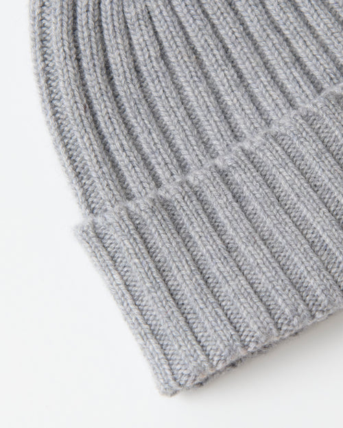 Mackie Cairn Cashmere Beanie Hat Grey