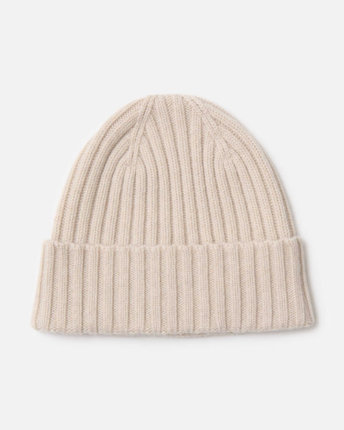 Mackie Cairn Cashmere Beanie Hat Ecru