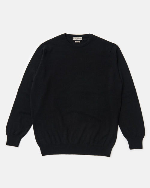 Scott & Charters Round Neck Jumper Black