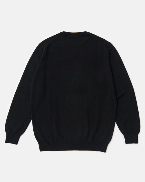 Scott & Charters Cashmere V-Neck Jumper Black