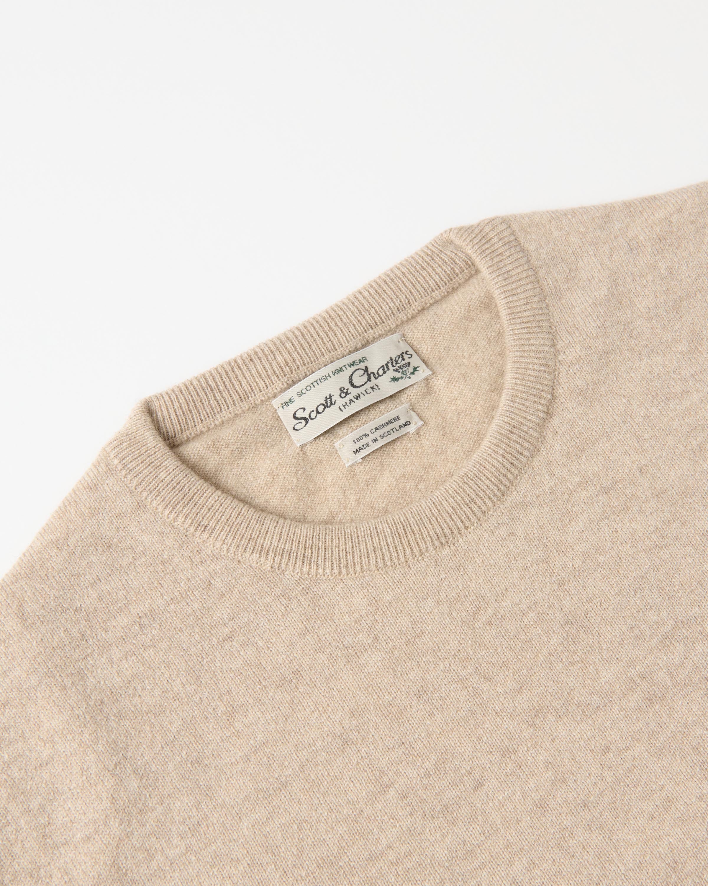 Scott & Charters Round Neck Jumper Oatmeal