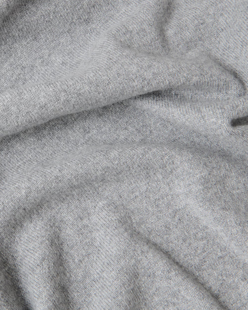 Scott & Charters Cashmere V-Neck Jumper Mid Grey