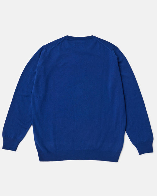 Scott & Charters Round Neck Jumper Royal Blue