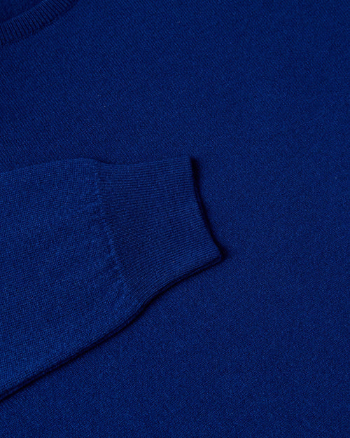 Scott & Charters Cashmere V-Neck Jumper Royal Blue