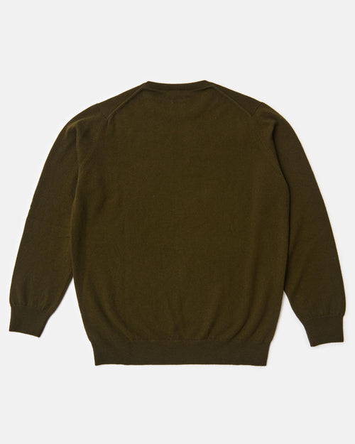 Scott & Charters Round Neck Jumper Moss Green