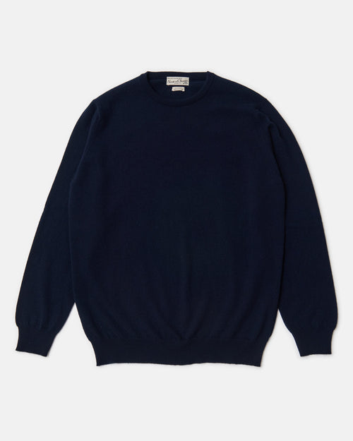 Scott & Charters Round Neck Jumper Navy